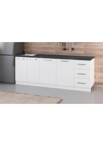 225 cm Mutfak Dolabı Beyaz 225-B1-ALT Modül