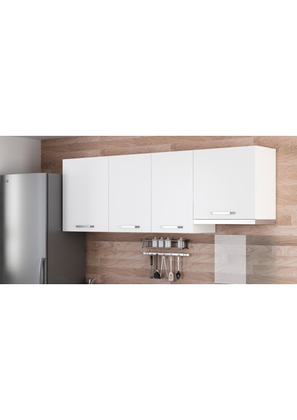 215 cm Mutfak Dolabı Beyaz 215-B4-ÜST Modül