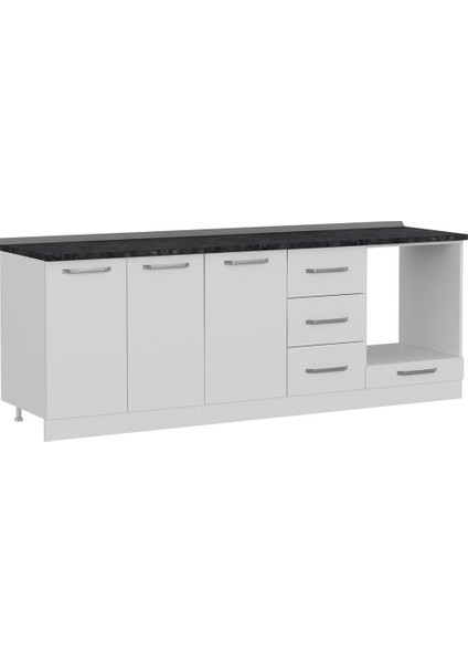 230 cm Mutfak Dolabı Beyaz 230-B6-ALT Modül