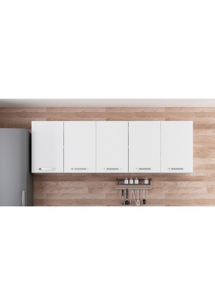225 cm Mutfak Dolabı Beyaz 225-B2-ÜST Modül