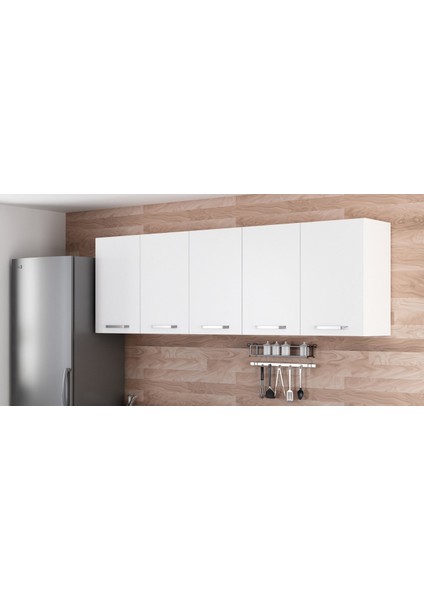 225 cm Mutfak Dolabı Beyaz 225-B2-ÜST Modül