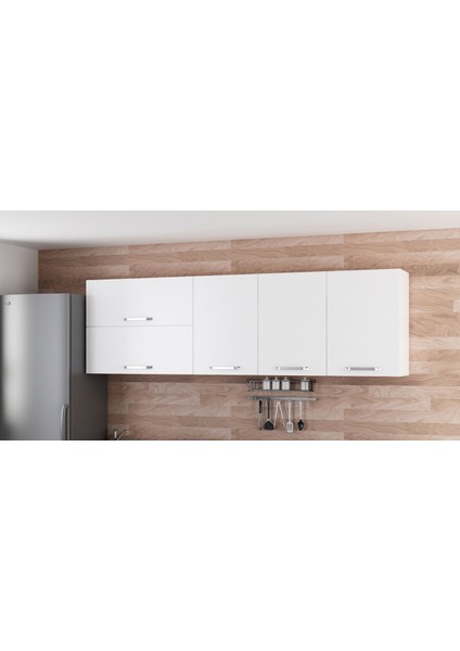 240 cm Mutfak Dolabı Beyaz 240-B2-ÜST Modül