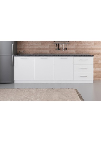 240 cm Mutfak Dolabı Beyaz 240-B3-ALT Modül
