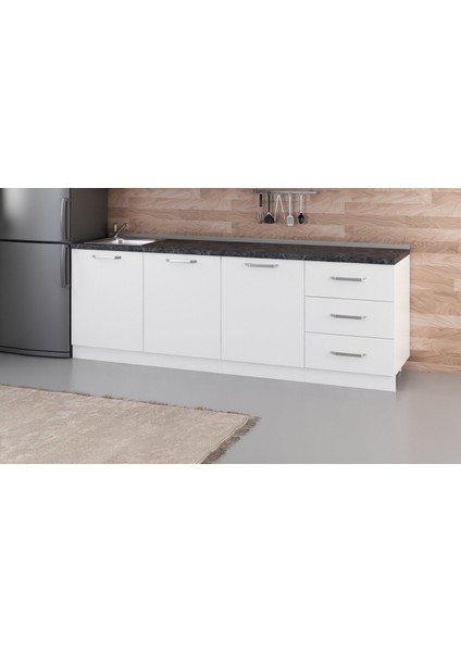 240 cm Mutfak Dolabı Beyaz 240-B3-ALT Modül