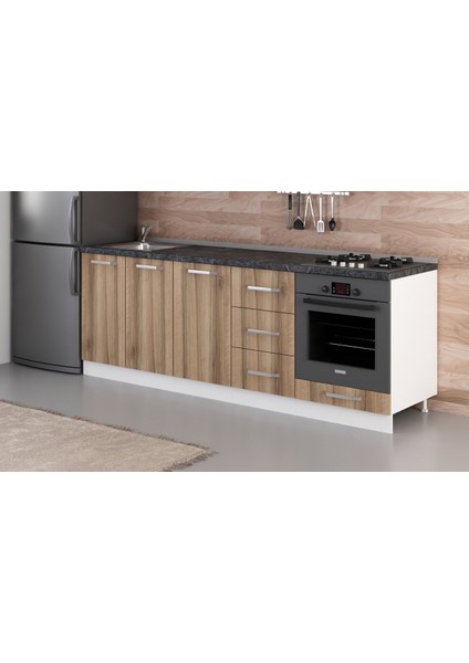 230 cm Mutfak Dolabı Beyaz Dore 230-D6-ALT Modül modelleri