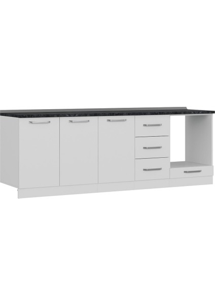 240 cm Mutfak Dolabı Beyaz 240-B4-ALT Modül