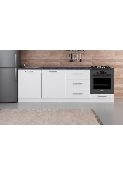 240 cm Mutfak Dolabı Beyaz 240-B7-ALT Modül
