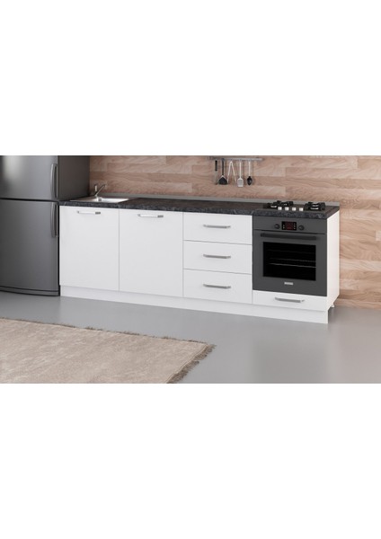 240 cm Mutfak Dolabı Beyaz 240-B7-ALT Modül
