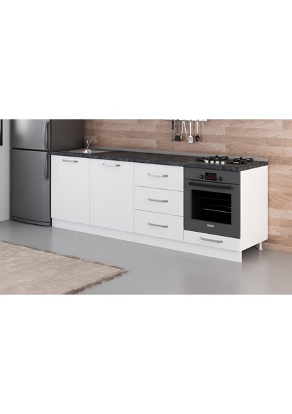 240 cm Mutfak Dolabı Beyaz 240-B7-ALT Modül