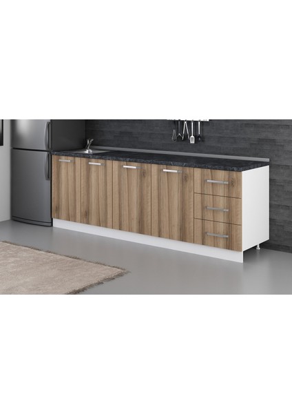 240 cm Mutfak Dolabı Beyaz Dore 240-D1-ALT Modül modelleri
