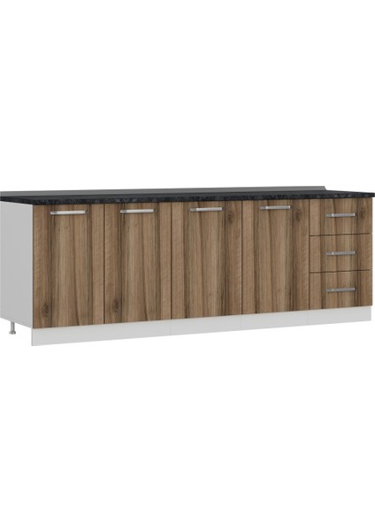 240 cm Mutfak Dolabı Beyaz Dore 240-D1-ALT Modül fırsatları