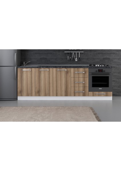 240 cm Mutfak Dolabı Beyaz Dore 240-D4-ALT Modül