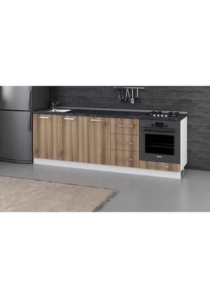 240 cm Mutfak Dolabı Beyaz Dore 240-D4-ALT Modül