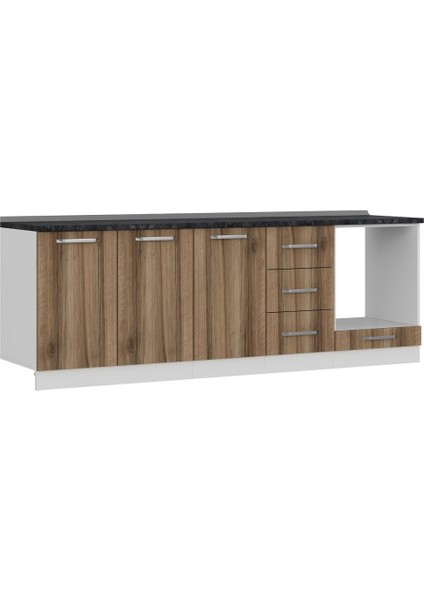 240 cm Mutfak Dolabı Beyaz Dore 240-D4-ALT Modül