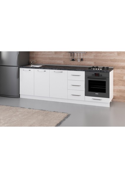 245 cm Mutfak Dolabı Beyaz 245-B4-ALT Modül