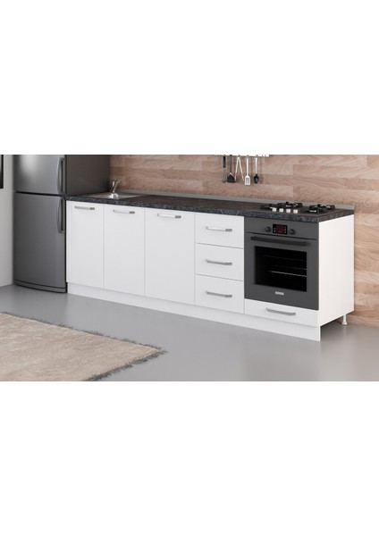 245 cm Mutfak Dolabı Beyaz 245-B4-ALT Modül