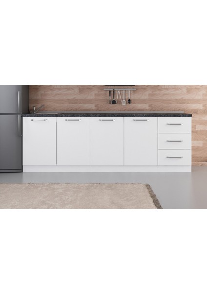 250 cm Mutfak Dolabı Beyaz 250-B2-ALT Modül