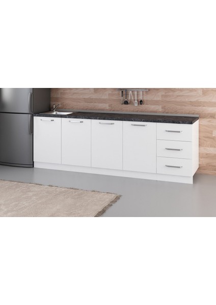 250 cm Mutfak Dolabı Beyaz 250-B2-ALT Modül