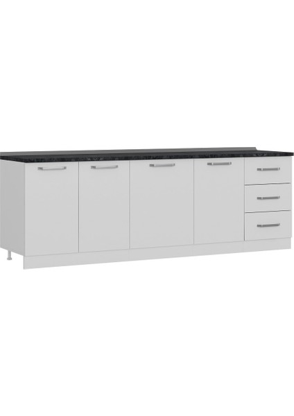 250 cm Mutfak Dolabı Beyaz 250-B1-ALT Modül fırsatları