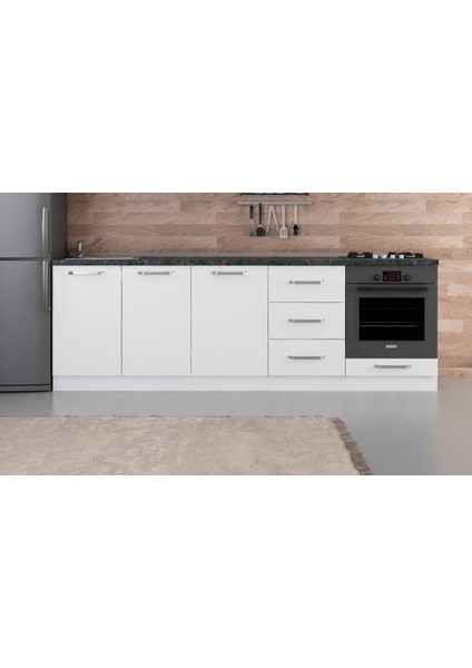 250 cm Mutfak Dolabı Beyaz 250-B3-ALT Modül