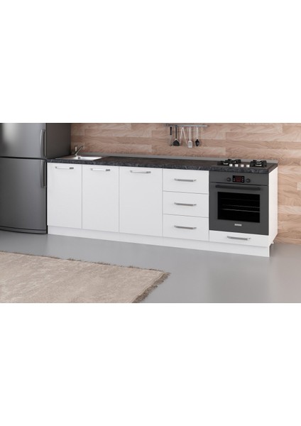 250 cm Mutfak Dolabı Beyaz 250-B3-ALT Modül fiyatları