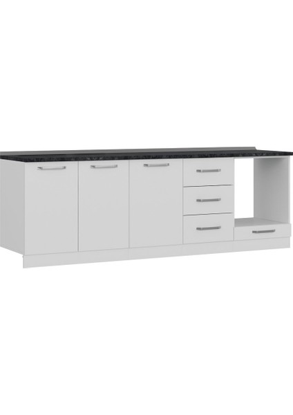 250 cm Mutfak Dolabı Beyaz 250-B3-ALT Modül fırsatları