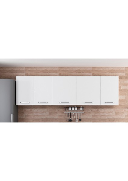 255 cm Mutfak Dolabı Beyaz 255-B1-ÜST Modül