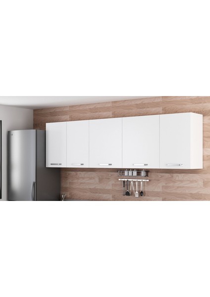 255 cm Mutfak Dolabı Beyaz 255-B1-ÜST Modül