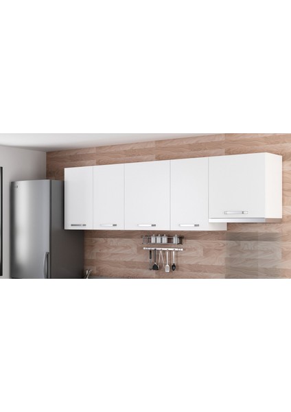 255 cm Mutfak Dolabı Beyaz 255-B4-ÜST Modül