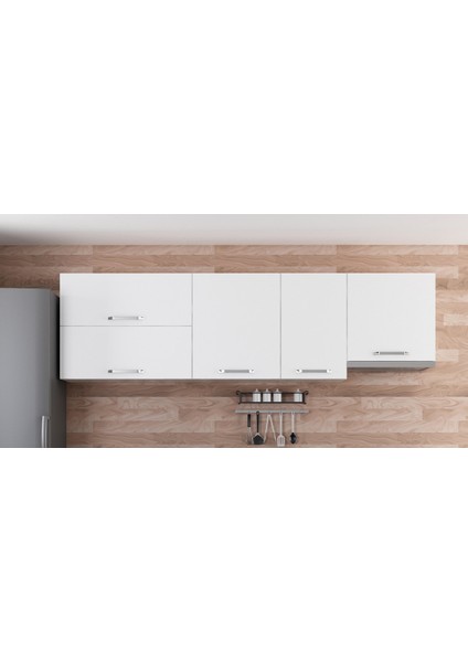 255 cm Mutfak Dolabı Beyaz 255-B8-ÜST Modül