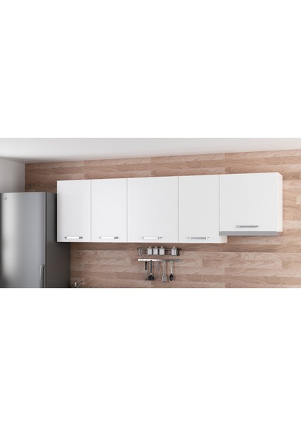 255 cm Mutfak Dolabı Beyaz 255-B5-ÜST Modül