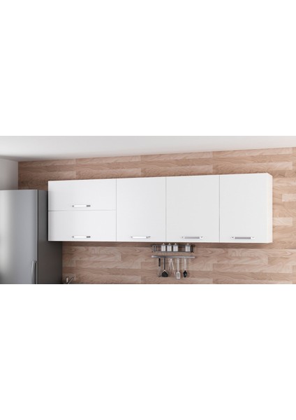 260 cm Mutfak Dolabı Beyaz 260-B1-ÜST Modül