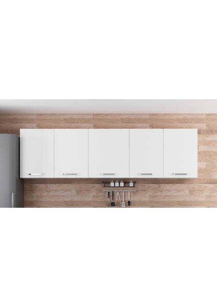 260 cm Mutfak Dolabı Beyaz 260-B2-ÜST Modül