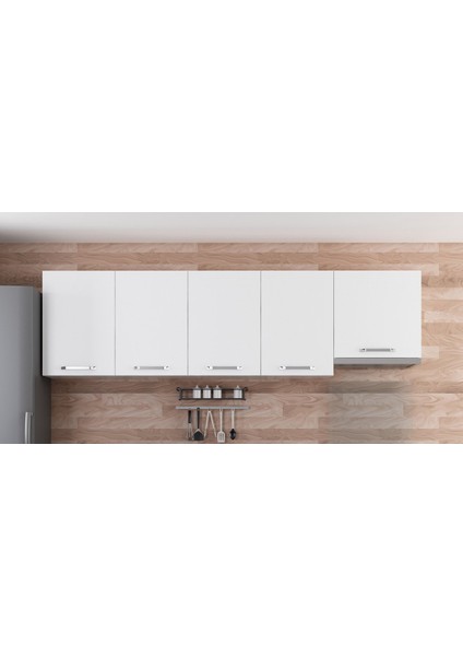 260 cm Mutfak Dolabı Beyaz 260-B7-ÜST Modül