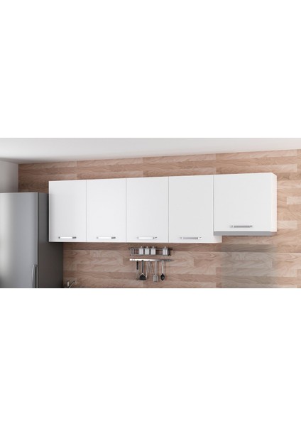 260 cm Mutfak Dolabı Beyaz 260-B7-ÜST Modül