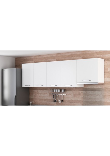 260 cm Mutfak Dolabı Beyaz 260-B7-ÜST Modül