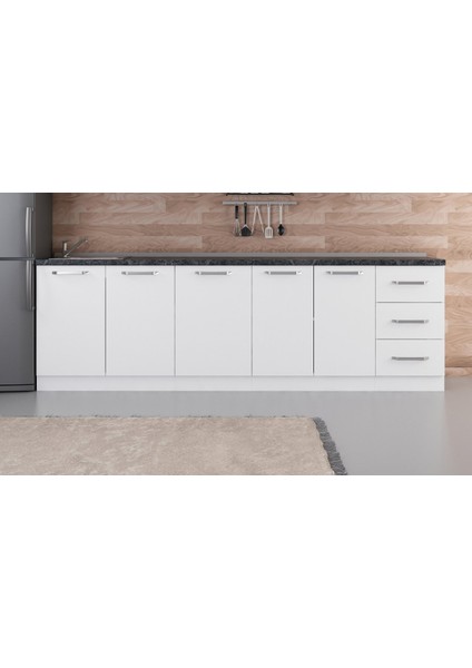 265 cm Mutfak Dolabı Beyaz 265-B1-ALT Modül