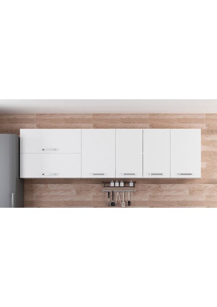 265 cm Mutfak Dolabı Beyaz 265-B2-ÜST Modül