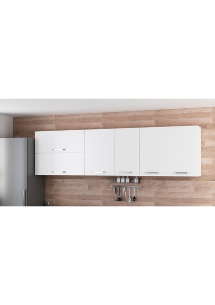 265 cm Mutfak Dolabı Beyaz 265-B2-ÜST Modül