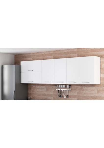 265 cm Mutfak Dolabı Beyaz 265-B2-ÜST Modül