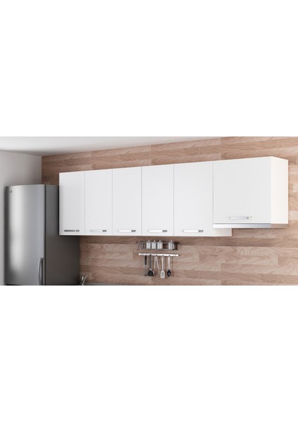 265 cm Mutfak Dolabı Beyaz 265-B5-ÜST Modül