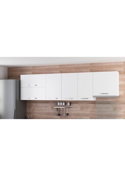 270 cm Mutfak Dolabı Beyaz 270-B7-ÜST Modül