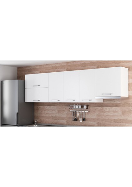 270 cm Mutfak Dolabı Beyaz 270-B8-ÜST Modül