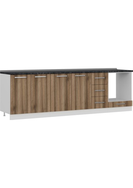270 cm Mutfak Dolabı Beyaz Dore 270-D6-ALT Modül