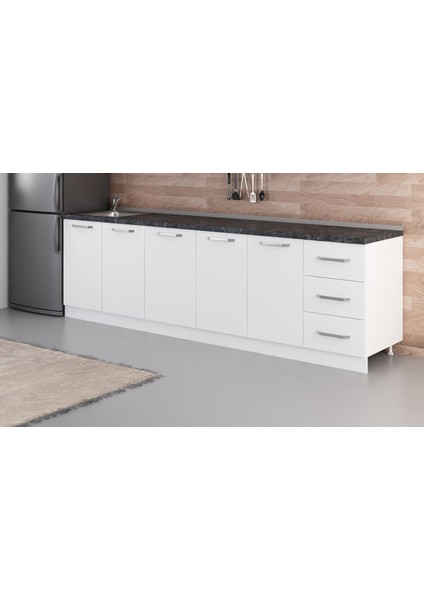 275 cm Mutfak Dolabı Beyaz 275-B1-ALT Modül