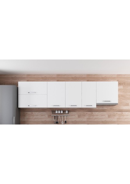 275 cm Mutfak Dolabı Beyaz 275-B5-ÜST Modül