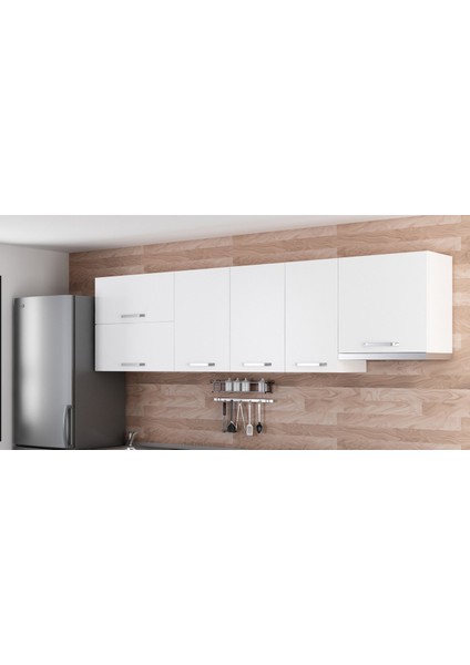 275 cm Mutfak Dolabı Beyaz 275-B5-ÜST Modül