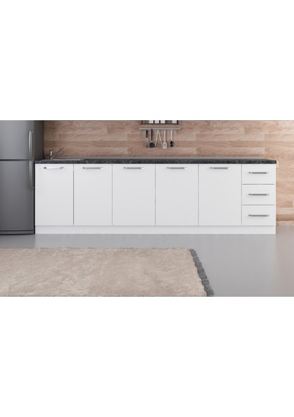 280 cm Mutfak Dolabı Beyaz 280-B1-ALT Modül