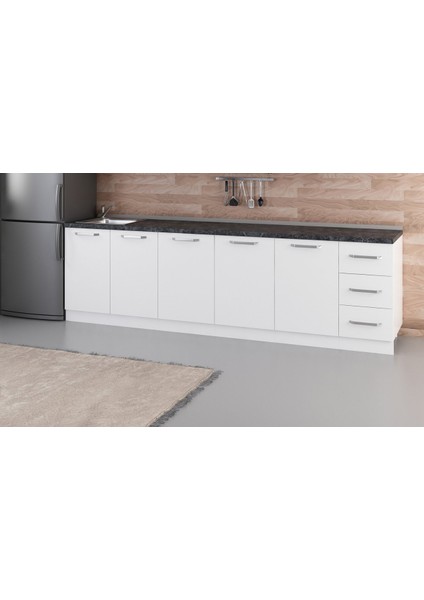 280 cm Mutfak Dolabı Beyaz 280-B1-ALT Modül