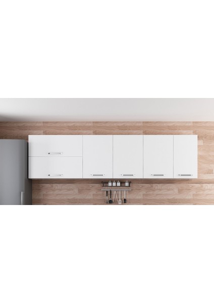 280 cm Mutfak Dolabı Beyaz 280-B1-ÜST Modül
